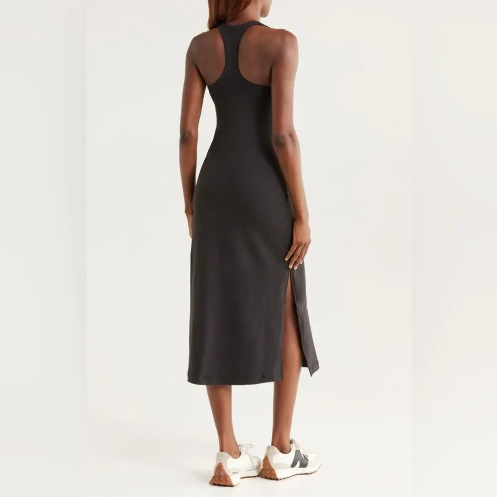 Vuori Halo Racerback Midi Tank Dress Size Large in Black